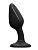 Черный гладкий изогнутый анальный плаг Plug № 3 - 12,3 см. от NS Novelties
