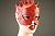 Красная маска-очки с фурнитурой в виде заклепок от Подиум