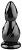 Черная рельефная анальная втулка - 28,5 см.  от Джага-Джага