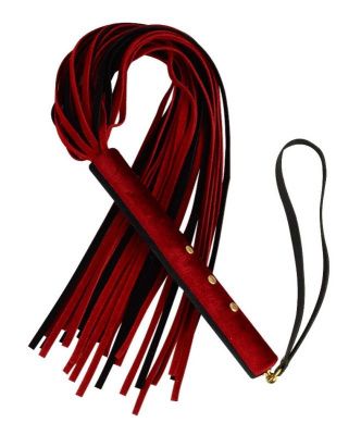 Красно-черная велюровая плеть  Домино  - 56 см. от Sitabella