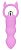Розовый анальный вибромассажер с рожками - 12 см. от Bior toys