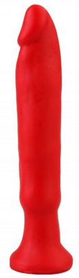 Красный анальный стимулятор без мошонки - 14 см. от Сумерки богов