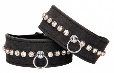 Черные поножи Diamond Studded Ankle Cuffs от Shots Media BV