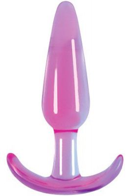 Гладкая фиолетовая анальная пробка Jelly Rancher T-Plug Smooth - 10,9 см. от NS Novelties