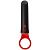 Черно-красный мини-вибратор Power Play with Silicone Grip Ring - 13,3 см. от Doc Johnson
