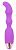 Фиолетовый вибромассажер с изогнутым кончиком - 17,5 см. от Bior toys