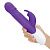 Фиолетовый вибратор-кролик с возвратно-поступательными движениями головки - 24 см. от Rabbit Essentials