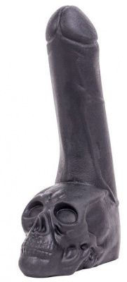 Черный фаллоимитатор-гигант с черепом Cock with Skull - 28 см. от O-Products