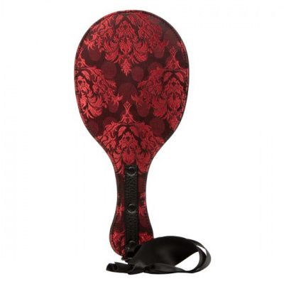 Красно-черная закругленная шлепалка Round Double Paddle - 28 см. от California Exotic Novelties