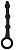Черная силиконовая анальная цепочка-елочка с колечком - 13,5 см. от Bior toys