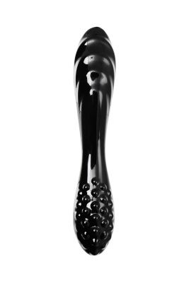Черный двусторонний фаллоимитатор Dazzling Crystal 1 - 18,5 см. от Satisfyer