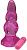 Розовая витая анальная пробка с вибропулькой - 15 см. от Eroticon