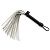 Серебристая многохвостая плетка Satin Flogger - 37,5 см. от Fifty Shades of Grey