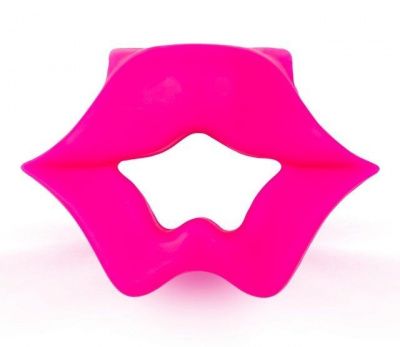 Розовое эрекционное виброкольцо в форме губ от Brazzers