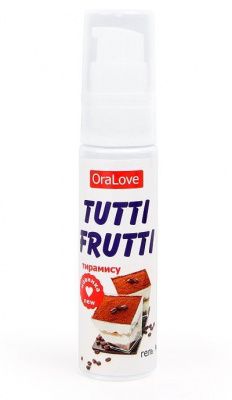 Гель-смазка Tutti-frutti со вкусом тирамису - 30 гр. от Биоритм