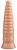 Телесный конический рельефный анальный фаллоимитатор - 22,5 см.  от Сумерки богов