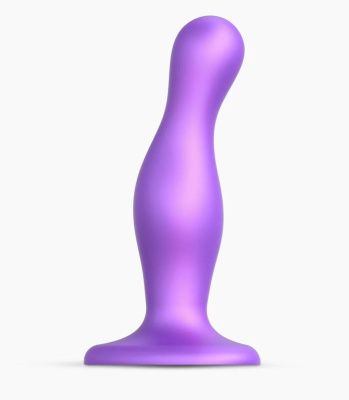 Фиолетовая насадка Strap-On-Me Dildo Plug Curvy size M от Strap-on-me