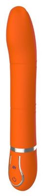 Оранжевый вибратор CRYSTAL CURIOSITY - 22 см. от Dream Toys
