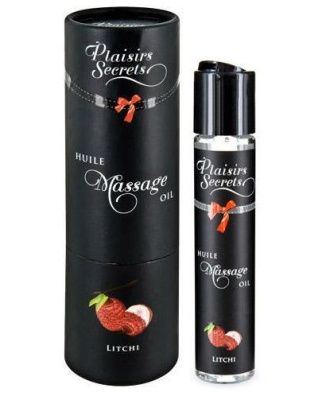 Массажное масло с ароматом личи Huile de Massage Gourmande Litchi - 59 мл. от Plaisir Secret