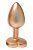 Золотистая анальная пробка с прозрачным кристаллом-сердцем Pearl Gold Plug Small от Dream Toys