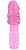 Стимулирующая розовая насадка с шишечками и шипами - 13,5 см. от ToyFa