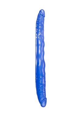 Синий двусторонний фаллоимитатор - 28,5 см. от Toyfa Basic