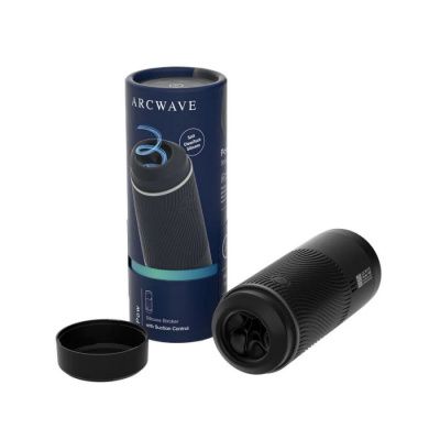 Черный мастурбатор с контролем всасывания Arcwave Pow Stroker от Arcwave