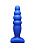 Синий анальный стимулятор Small Bubble Plug - 11 см. от Lola toys