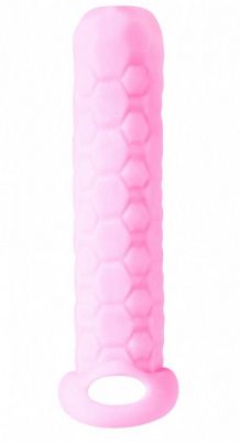Розовый фаллоудлинитель Homme Long - 13,5 см. от Lola toys
