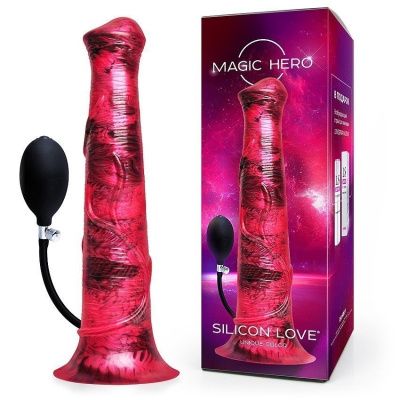 Малиновый фантазийный фаллоимитатор с имитацией эякуляции - 29 см. от Bior toys Малиновый фантазийный фаллоимитатор с имитацией эякуляции - 29 см. от Bior toys