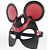 Черно-красная маска мышки из кожи от Sitabella