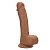 Коричневый фаллоимитатор Dual Density Silicone Studs - 21,5 см. от California Exotic Novelties