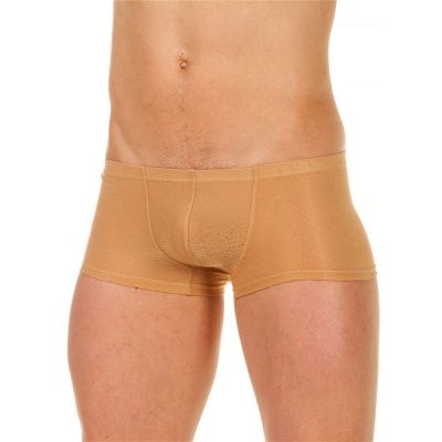 Бежевые трусы-хипсы с текстурой в виде роз на ткани Beige Rose Boxer от Romeo Rossi