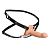 Телесный полый страпон 2  Erection 28X Smooth Vibrating Silicone Penis Sheath - 16 см. от XR Brands