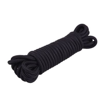 Хлопковая черная верёвка для любовных игр Mini Silk Rope - 10 м. от Chisa