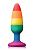 Разноцветная анальная втулка RAINBOW ANAL PLUG MEDIUM - 14 см. от Dream Toys