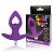 Фиолетовая анальная вибровтулка-сердечко с ограничителем - 8 см. от Bior toys
