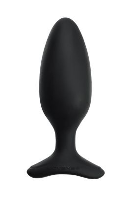 Черная анальная втулка LOVENSE Hush 2 (M) - 13,5 см. от Lovense