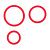 Набор из 3 красных эрекционных колец «Оки-Чпоки» от Сима-Ленд