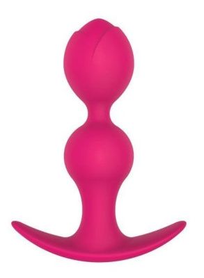 Розовая силиконовая анальная втулка - 11 см. от Bior toys