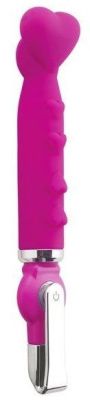 Розовый вибратор ALICE 20-Function Heart Shaped Vibe - 18,2 см. от Howells