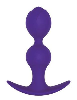 Фиолетовая силиконовая анальная втулка - 11 см. от Bior toys