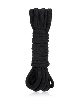 Черная хлопковая веревка для бондажа - 5 м. от Lux Fetish