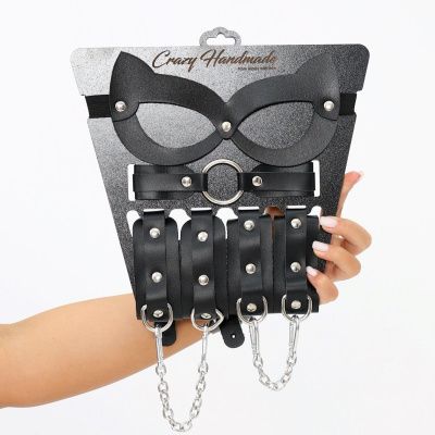 Соблазнительный кожаный набор БДСМ от Crazy Handmade