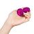 Ярко-розовая анальная вибровтулка с кристаллом Vibrating Jewel Plug S/M - 10 см. от b-Vibe
