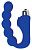 Синий силиконовый анальный вибромассажер-елочка от Bior toys
