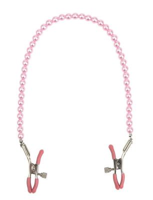 Зажимы на соски с розовыми бусами от Kanikule