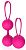Набор из 2 розовых вагинальных шариков с петельками от Bior toys