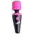 Розово-черный мини-вибромассажер 10X Vibrating Mini Silicone Wand от XR Brands