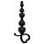 Чёрная анальная цепочка Begginers Beads - 18 см. от Lola toys